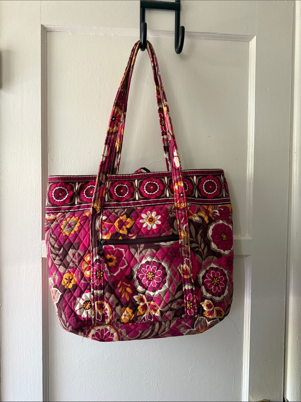 Vera Bradley Quilted Floral Tote Bag Carnaby 2009 Pattern